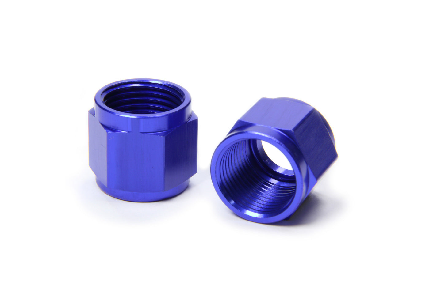 Russell Fitting - Tube Nut - 8 AN - 1/2 in Tube - Aluminum - Blue Anodized - Pair