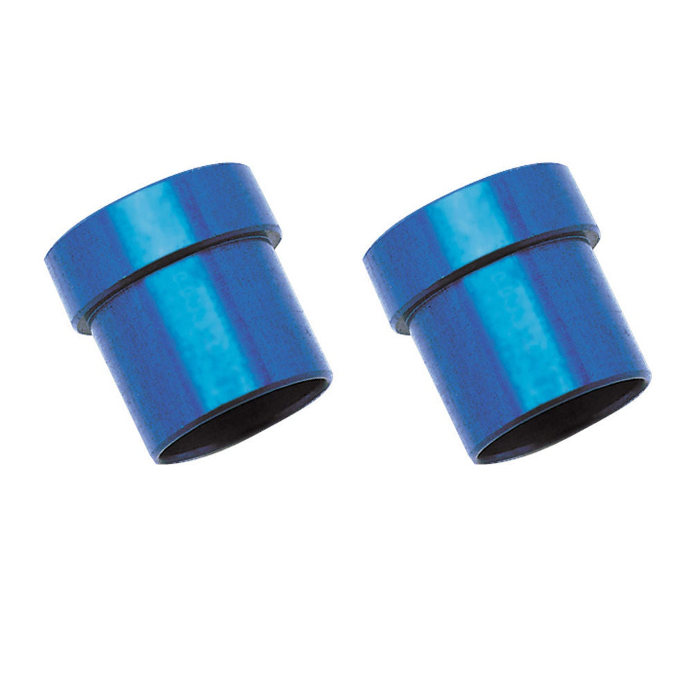 Russell Fitting - Tube Sleeve - 8 AN - 1/2 in Tube - Aluminum - Blue Anodized - Pair