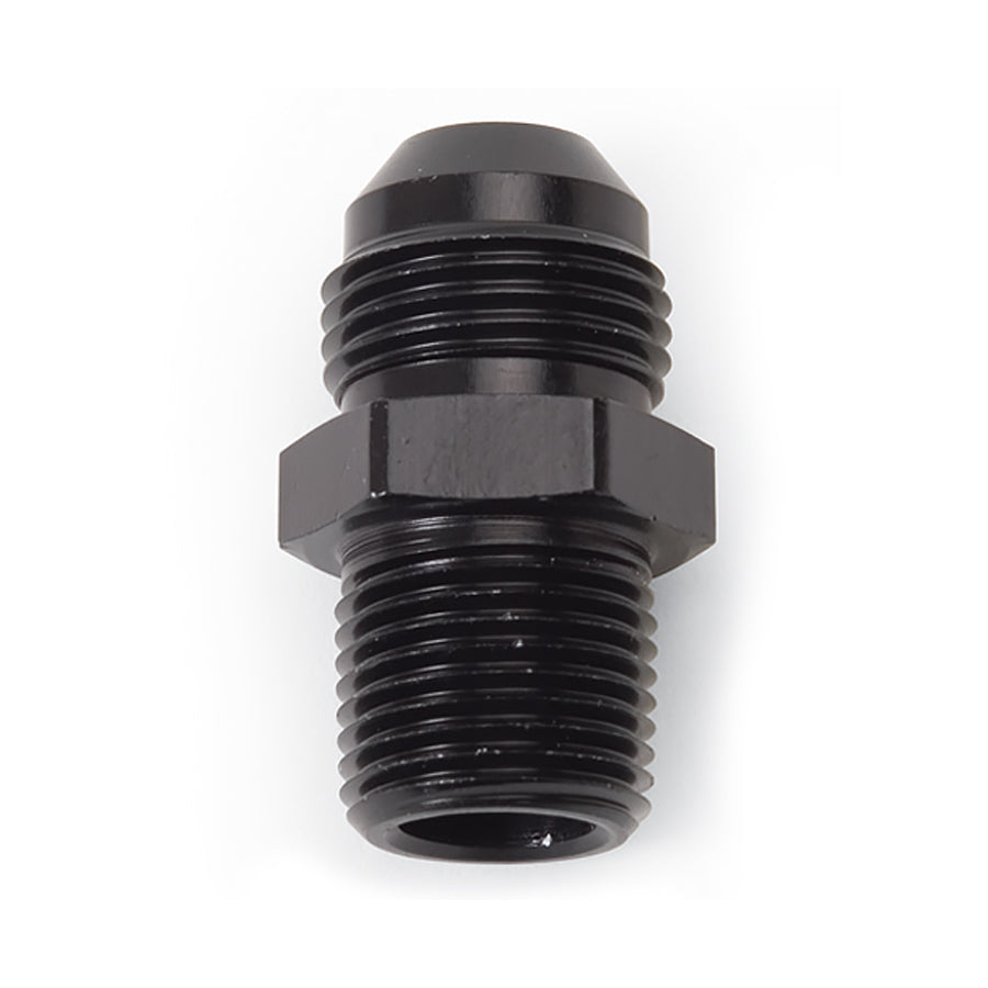 Russell Fitting - Adapter - Straight - 10 AN Male to 3/8 in NPT Male - Aluminum - Black Anodized - Each