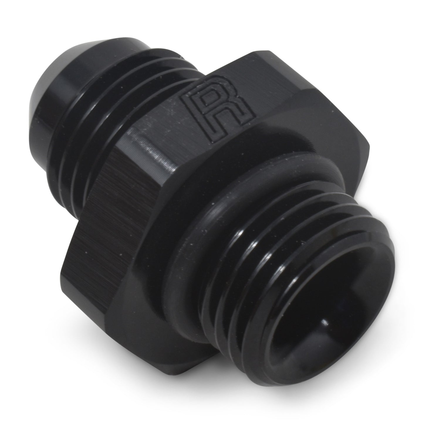Russell Fitting - Adapter - Straight - 16 AN Male to 12 AN Male O-Ring - Aluminum - Black Anodized - Each