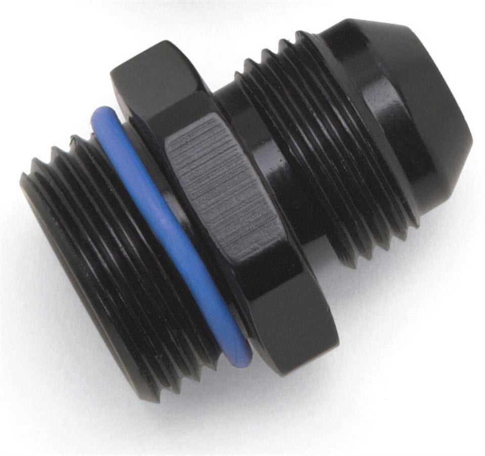 Russell Fitting - Adapter - Straight - 10 AN Male to 10 AN Male O-Ring - Aluminum - Black Anodized - Each