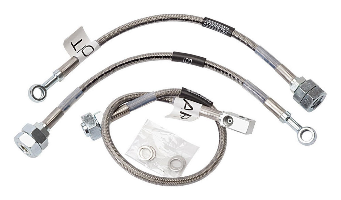 Russell Brake Hose Kit - Street Legal - DOT Approved - Braided Stainless - GM Compact Truck 1982-91 - Kit