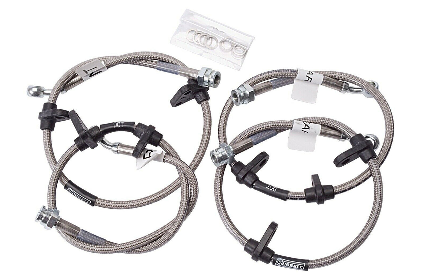 Russell Brake Hose Kit - Front / Rear Hoses - 4 Lines - Stainless - Acura 2002-06 / Honda Civic 2003-05 - Kit