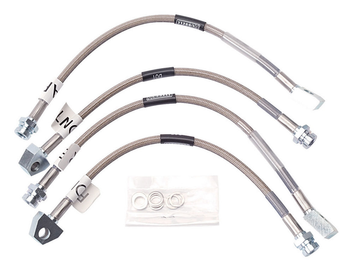 Russell Brake Hose Kit - Street Legal - DOT Approved - Braided Stainless - Chevy Corvette 1984-87 - Kit