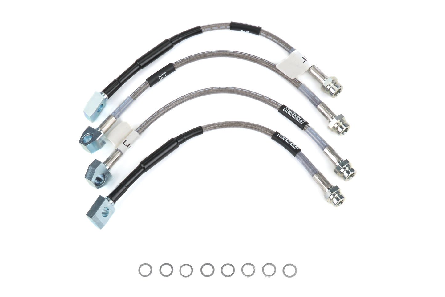 Russell Brake Hose Kit - Street Legal - DOT Approved - Braided Stainless - Chevy Corvette 1988-92 - Kit