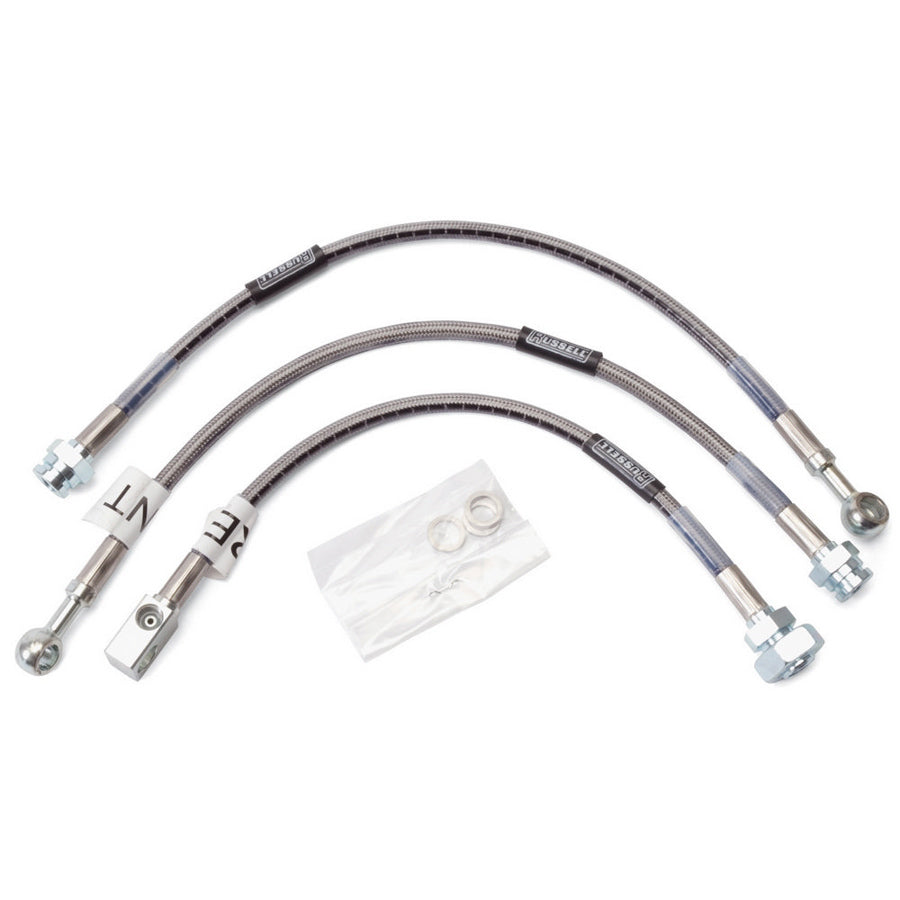 Russell Brake Hose Kit - Street Legal - DOT Approved - Braided Stainless - GM F-Body 1977-81 - Kit