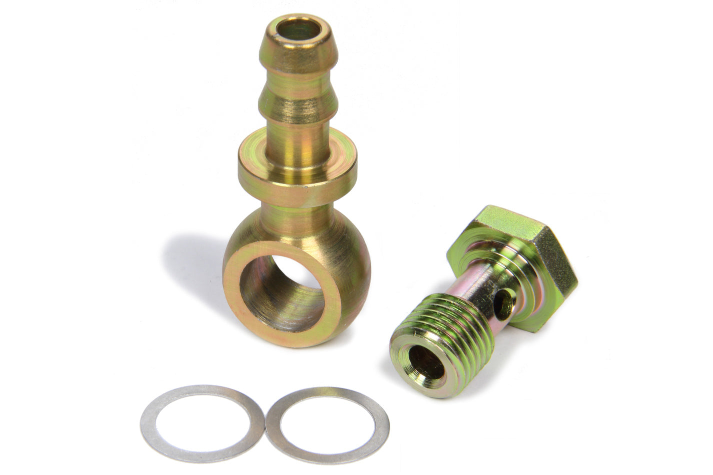 Russell Fitting - Hose End - Banjo - Straight - Twist-Lock - Turbo Fitting - 6 AN Hose Barb to 14 mm Banjo - Bolt /