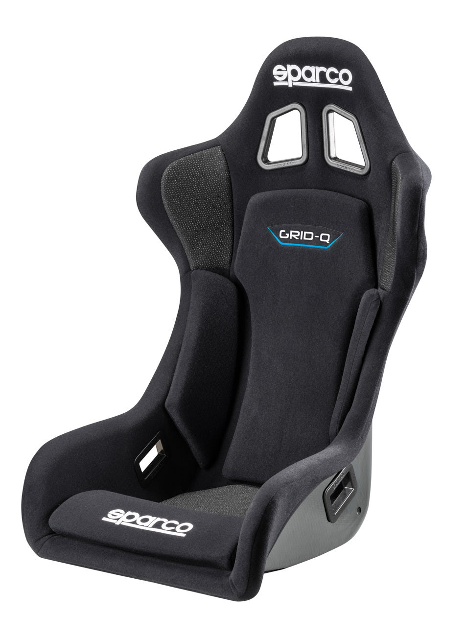Sparco Seat - Grid QRt - Non-Reclining - FIA Approved - Side Bolsters - Harness Openings - Fiberglass Composite -