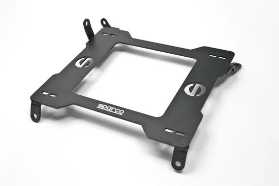 Sparco Seat Adapter Bracket - 600 Series - Sparco to Driver Side Toyota MR2 1984-89 - Steel - Black Powder Coat - Each