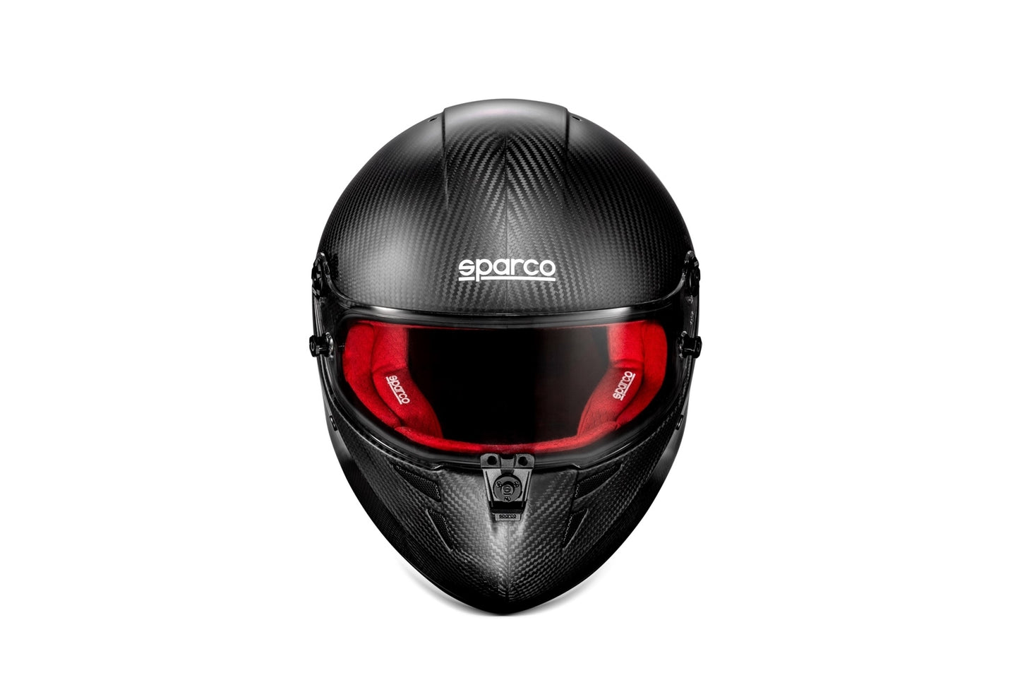 Sparco Helmet - Stealth RF Carbon - Full Face - FIA Approved - Snell SA2025 - Head and Neck Support Ready - Carbon