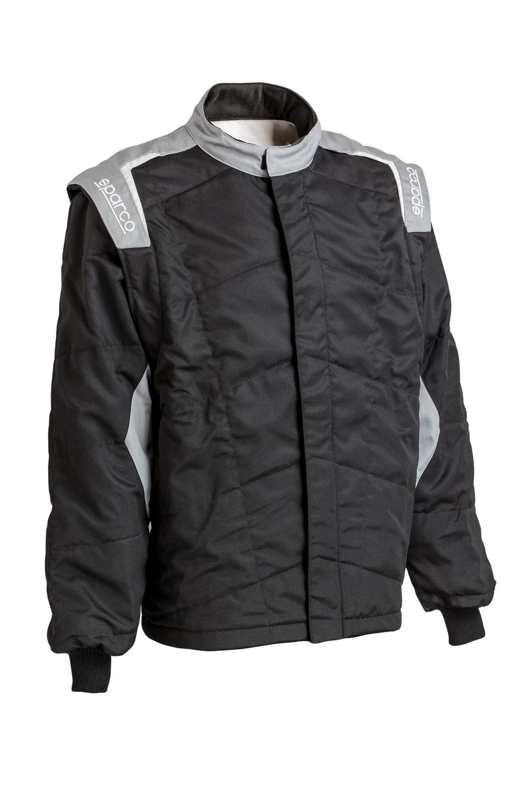 Sparco Driving Jacket - Stint - SFI 3.2A/5 - Double Layer - Aramid / Nomex - Black / Gray - 2X-Large/3X-Large - Each