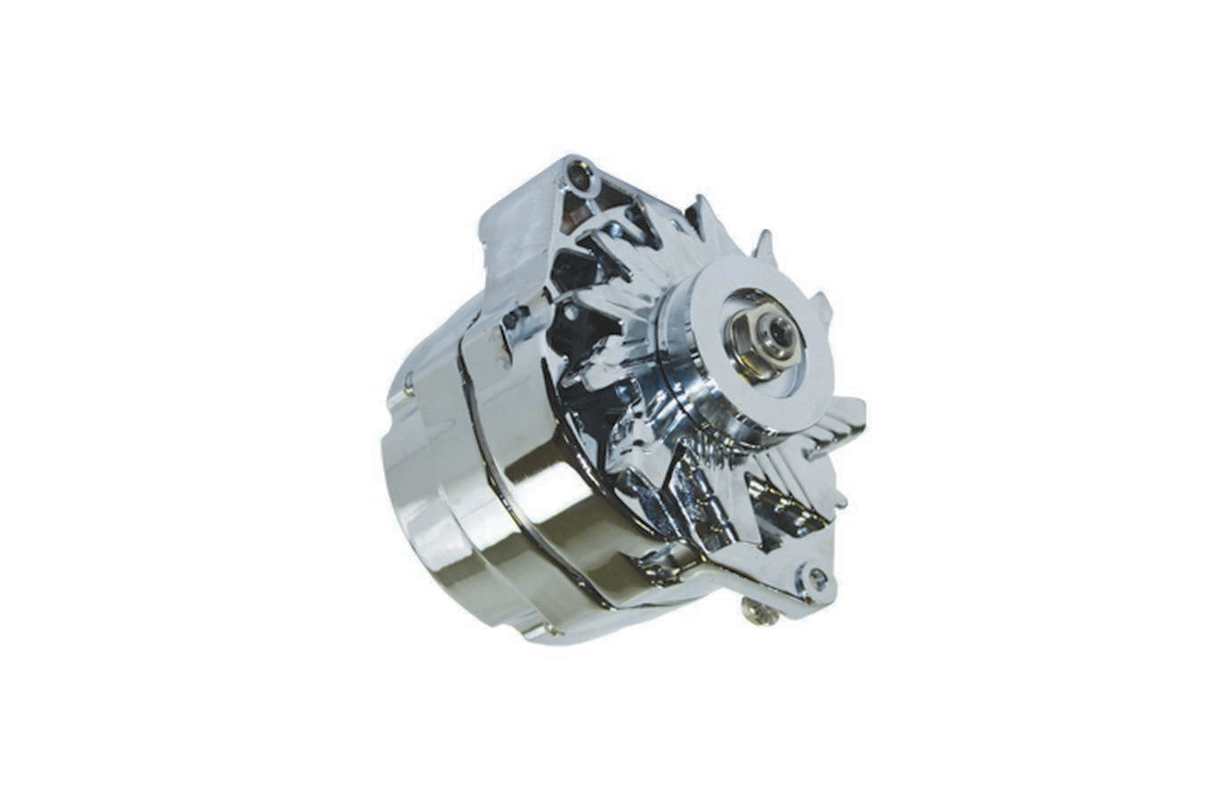 Specialty Products Company Alternator - 110 amps - 12V - 1-Wire - Single V-Belt Pulley - Steel Case - Chrome - GM -