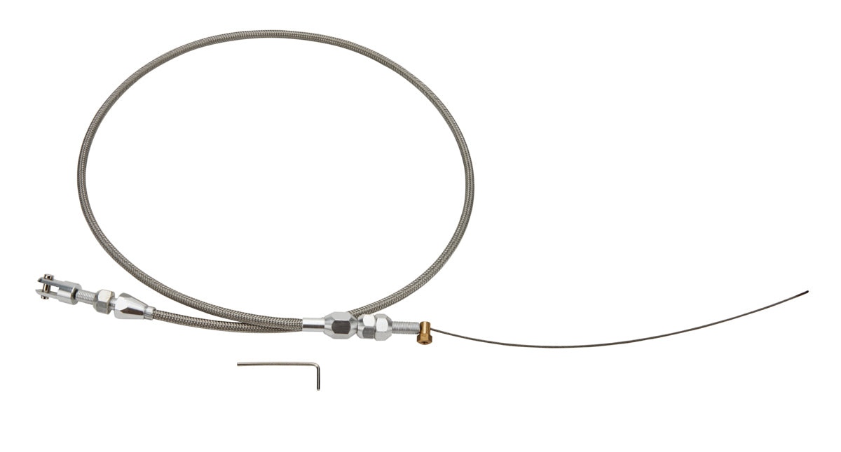 Specialty Products Company Throttle Cable - 4 ft Long - Braided Stainless - Natural - GM LS-Series - Each