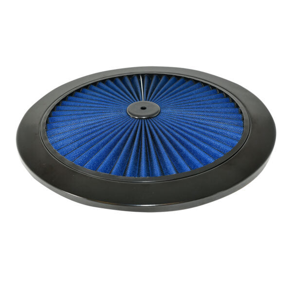 Specialty Products Company Air Cleaner Lid - 14 in Round - Filtered - Blue Filter - Steel - Black Paint - Each