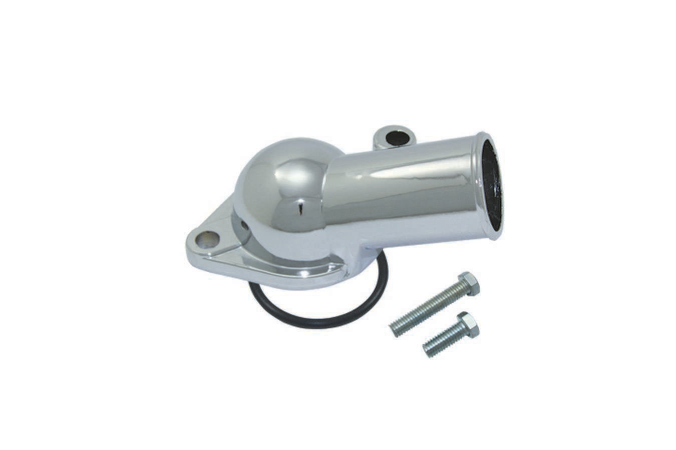 Specialty Products Company Water Neck - 75 Degree - 1-1/2 in ID Hose - O-Ring - Steel - Chrome - Chevy V8 - Each