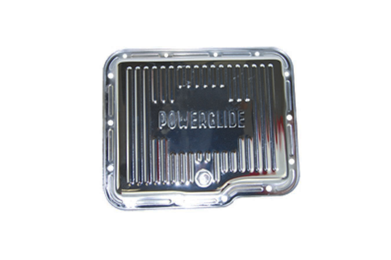 Specialty Products Company Transmission Pan - Stock Sump - Ribbed - Steel - Chrome - Powerglide - Each