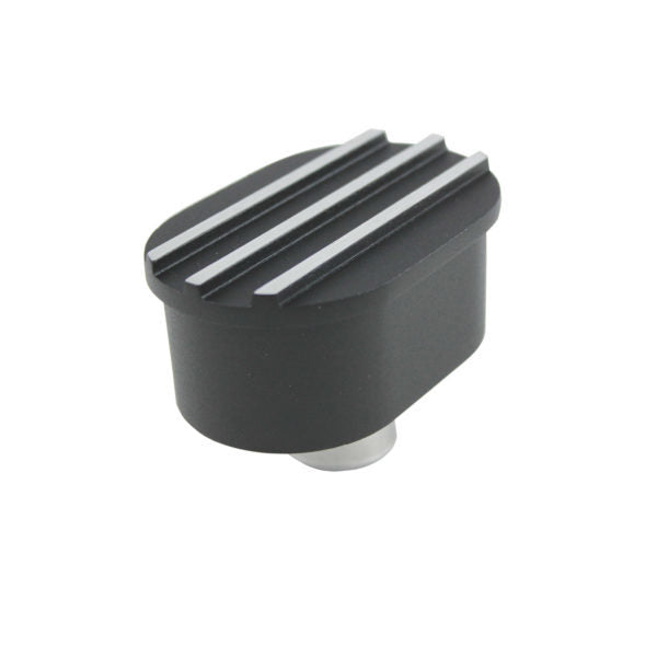 Specialty Products Company Breather - Push-In - Oval - 1-1/4 in Hole - Machined Fins - Aluminum - Black Powder Coat -