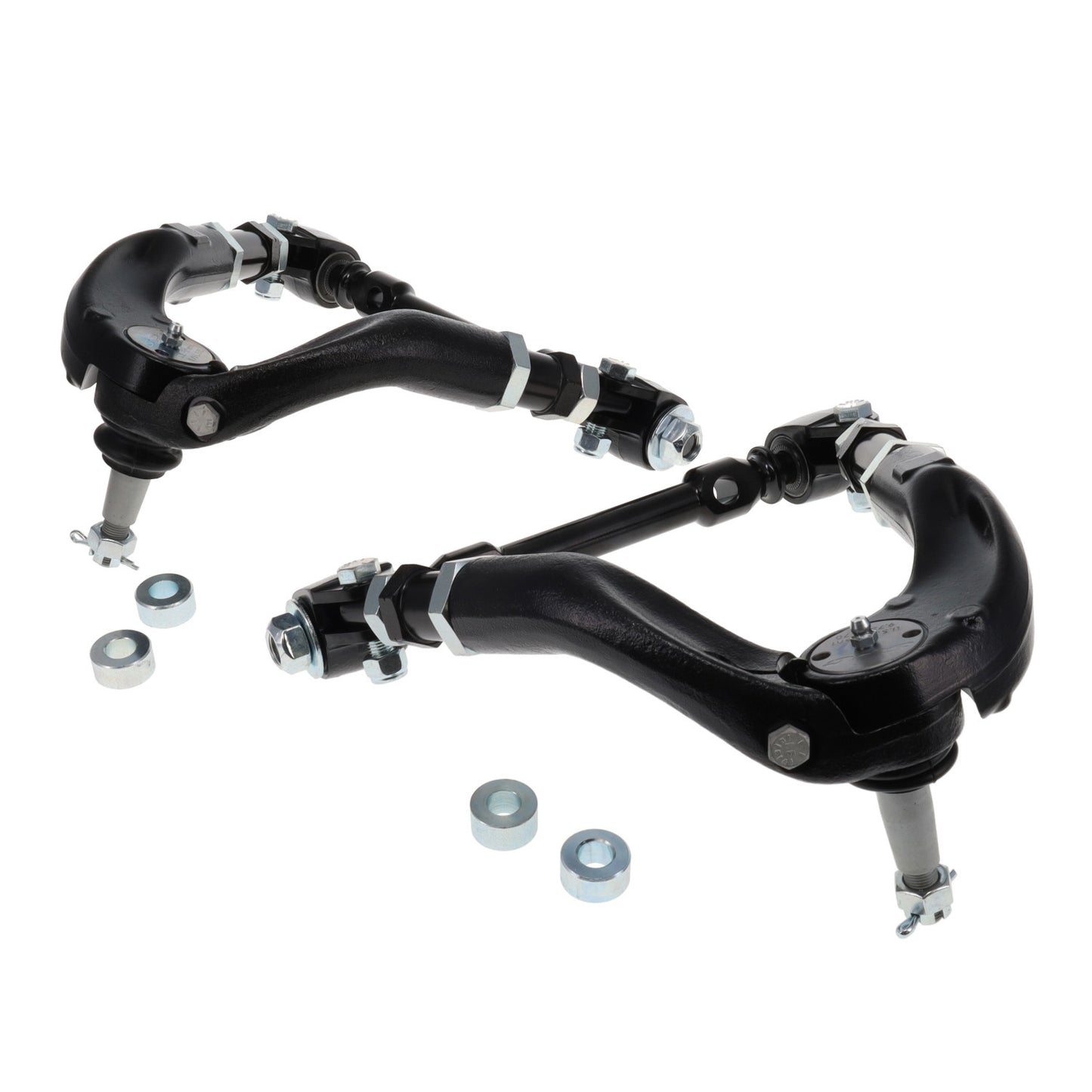 Spc Performance Control Arm - Tubular - Upper - Adjustable - Screw-In Ball Joint - Steel - Black Paint - GM Fullsize