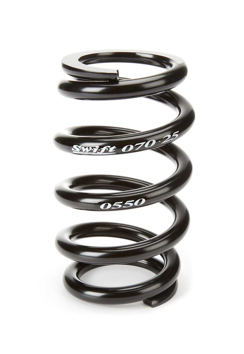 Swift Springs Coil Spring - Coil-Over - Barrel - 2.5 in ID - 7 in Length - 550 lb/in Spring Rate - Steel - Black