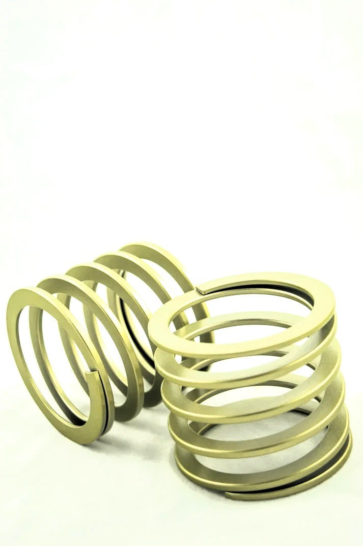 Swift Springs Bump Stop Spring - Flat Wire - 135 mm Length - 65 mm ID - 0.8 kgf/mm Spring Rate - Steel - Gold Powder