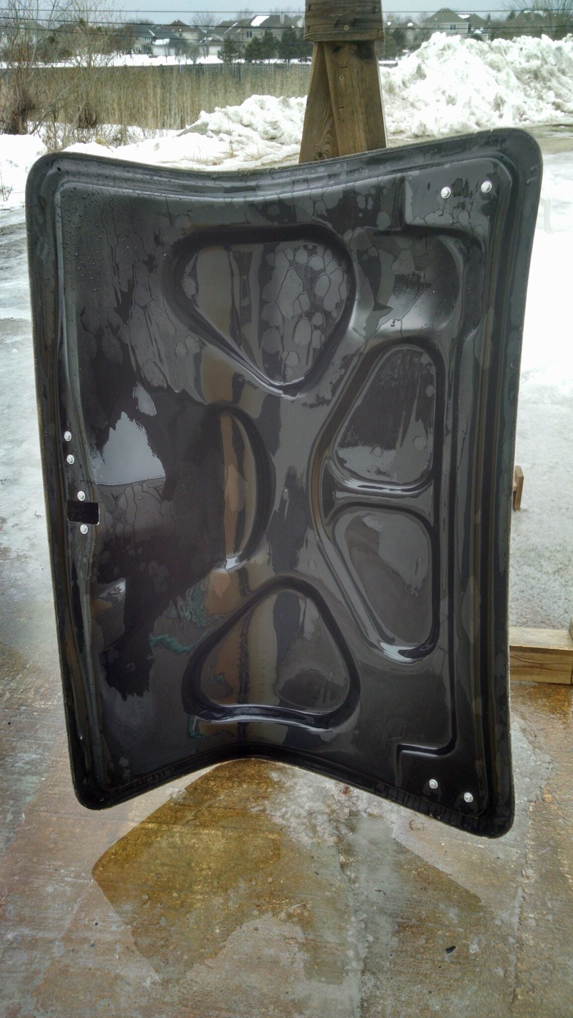 1955-1957 Chevy Bolt-On Fiberglass Trunk Lid - Glasstek T1057 - view 2