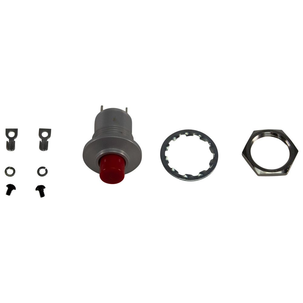 Tci Push Button Switch - Momentary - 10 amps - 12V - 5/8 in Bulkhead Mount - Each