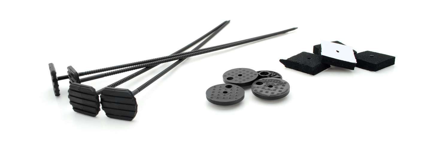 Tci Electric Fan Mount Kit - Mounting Rods - Locking Nuts - Shock Pads - Nylon - Black - Transmission Coolers /