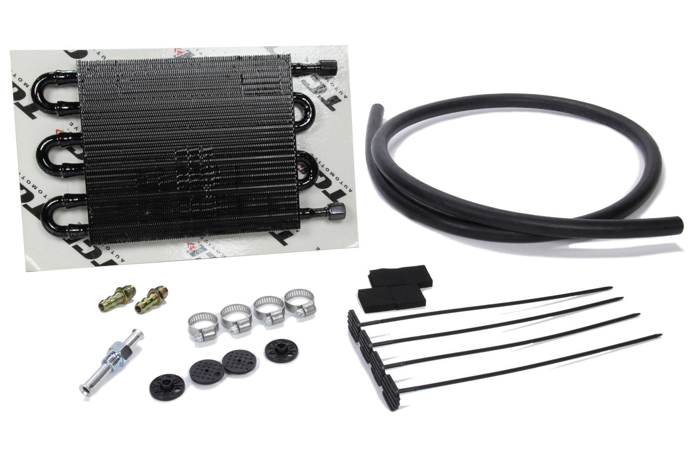 Tci Fluid Cooler - 16.188 x 10 x 0.75 in - Tube Type - 6 AN Female Inlet / Outlet - 11/32 in Hose Barb Adapters -