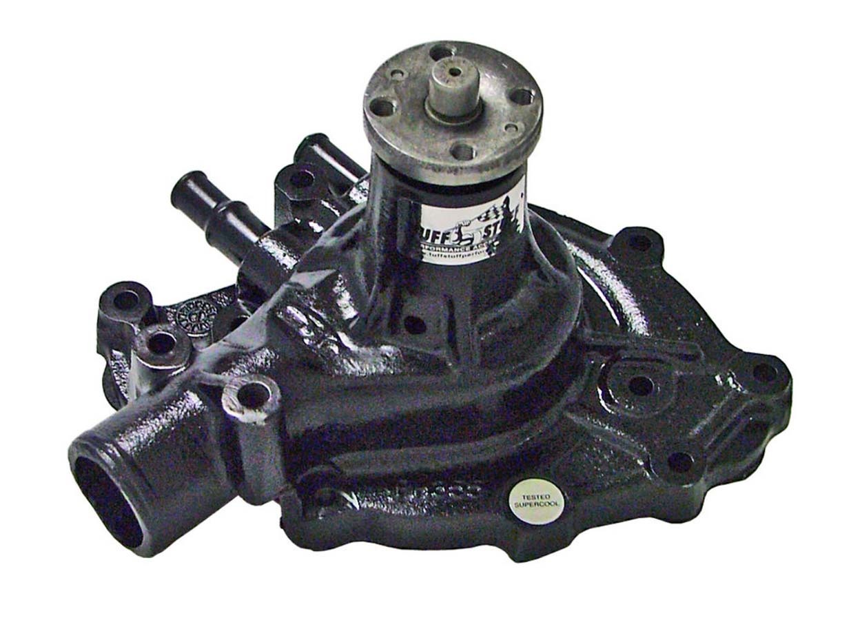 Tuff-Stuff Water Pump - Mechanical - Supercool - High Volume - Iron - Black Powder Coat - Small Block Ford - Each