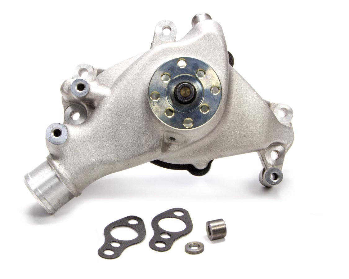Tuff-Stuff Water Pump - Mechanical - Supercool - High Volume - Long Design - Aluminum - Natural - Small Block Chevy -