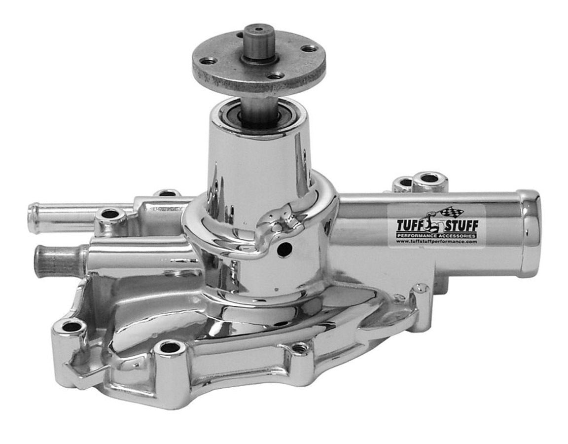 Tuff-Stuff Water Pump - Mechanical - Platinum Series - High Volume - Reverse Rotation - Aluminum - Black Powder Coat -