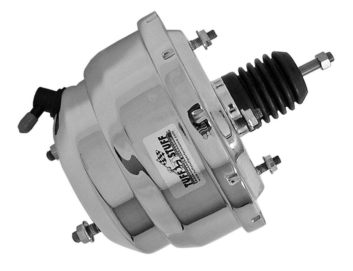 Tuff-Stuff Power Brake Booster - 8 in OD - Dual Diaphragm - Steel - Chrome - Universal - Each