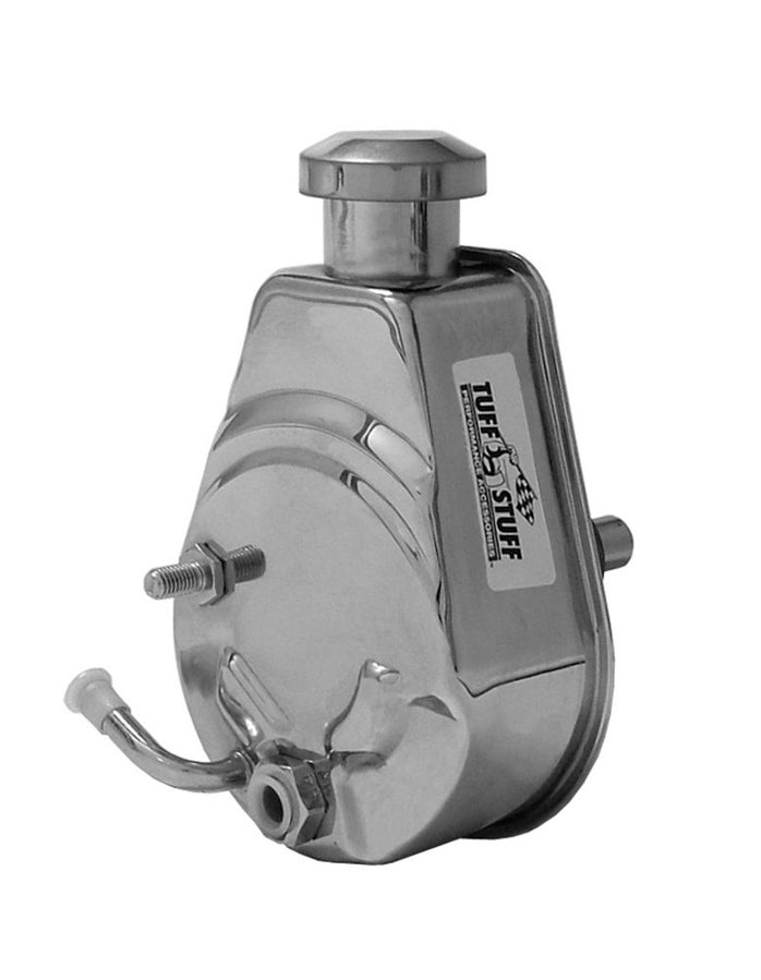 Tuff-Stuff Power Steering Pump - Saginaw - 3 gpm - 1200 psi - Steel - Chrome - GM F-Body 1980-87 - Each