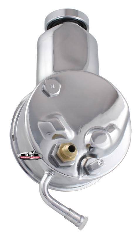 Tuff-Stuff Power Steering Pump - Saginaw - 3 gpm - 1200 psi - Steel - Chrome - V8 - GM F-Body / GM X-Body / GM B-Body