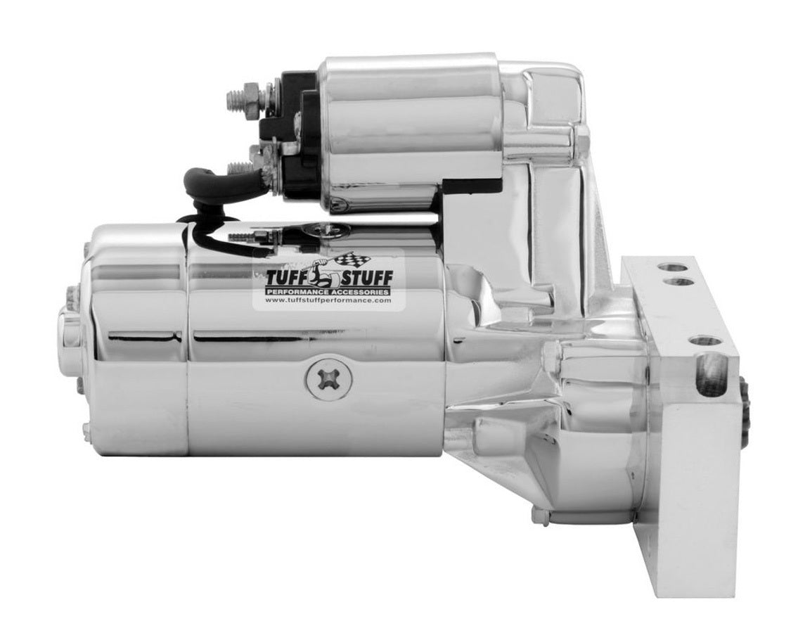 Tuff-Stuff Starter - Super Mini - Mini Starter - Gear Reduction - Chrome - 153 / 168 Tooth Flywheel - Straight Mount -