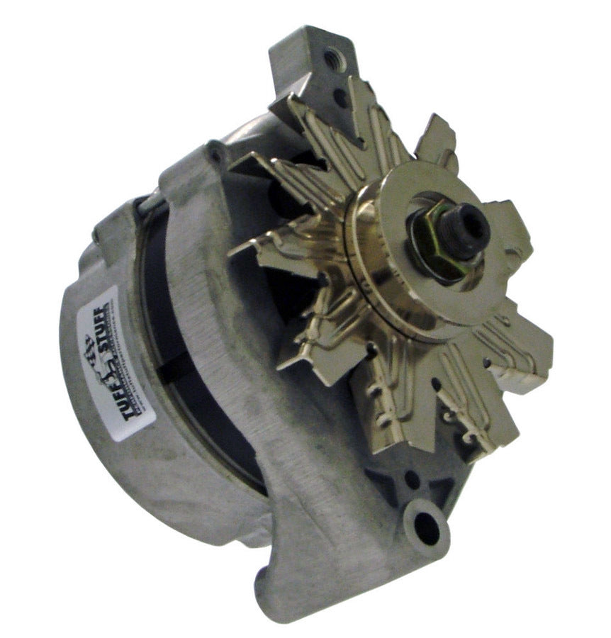 Tuff-Stuff Alternator - 70 amps - 12V - External Regulator - Single V-Belt Pulley - Natural - Small Block Ford - Each