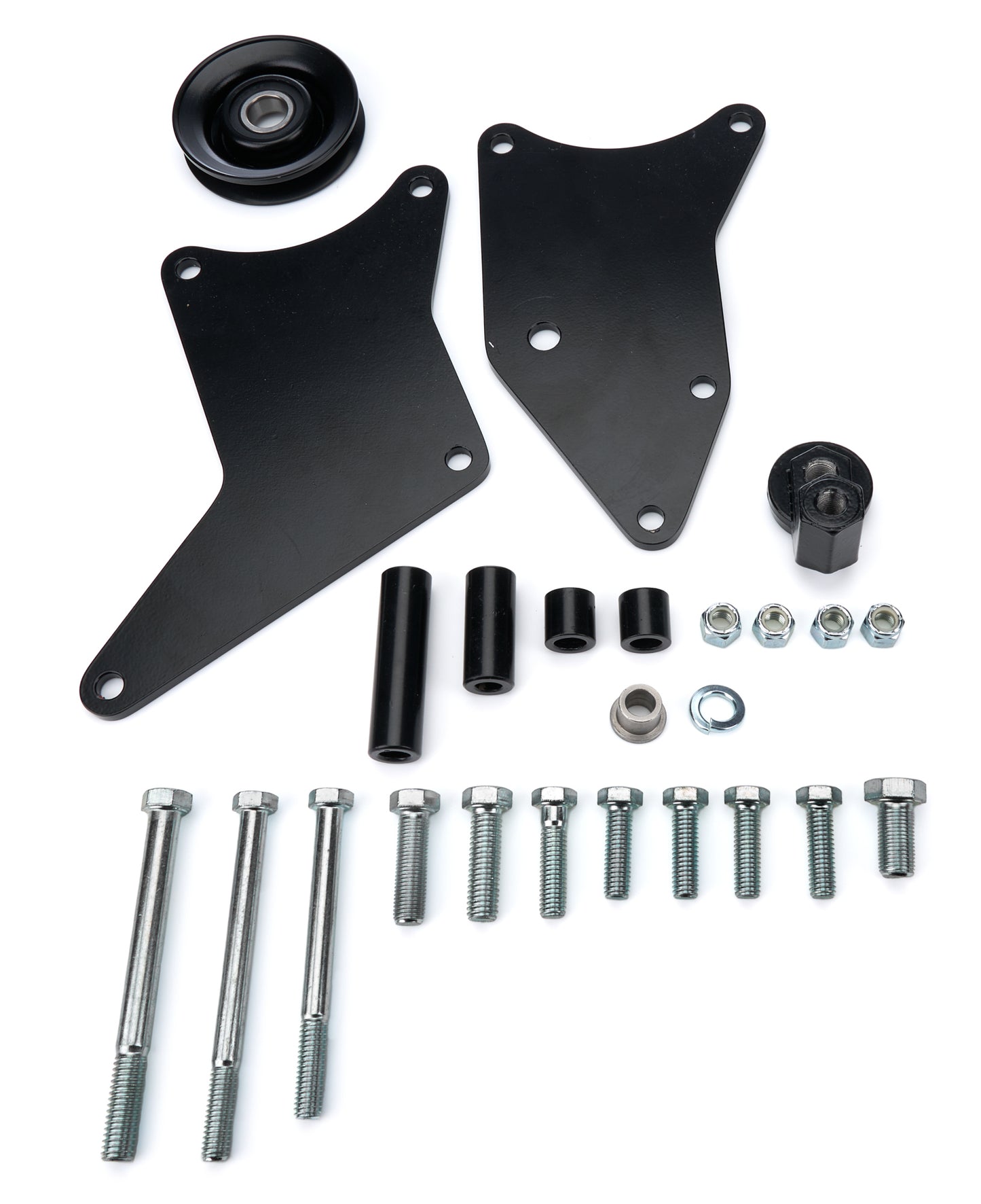 Tuff-Stuff Air Conditioning Bracket - Passenger Side - Head Mount - Steel - Black Powder Coat - Sanden SD508