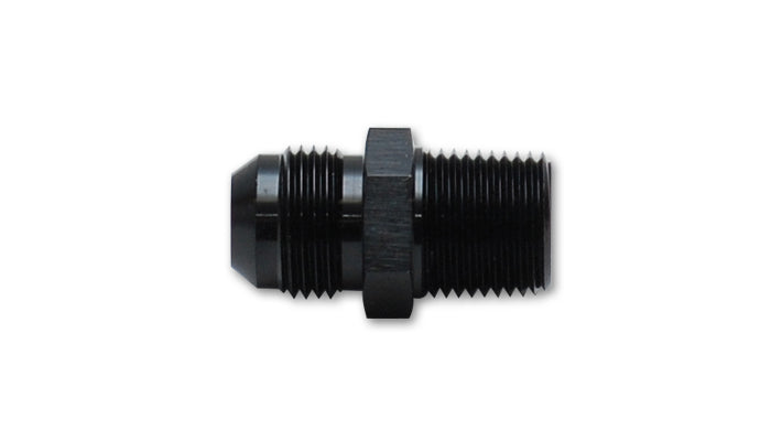Vibrant Performance Fitting - Adapter - Straight - 12 AN Male to 1 in NPT Male - Aluminum - Black Anodized - Each