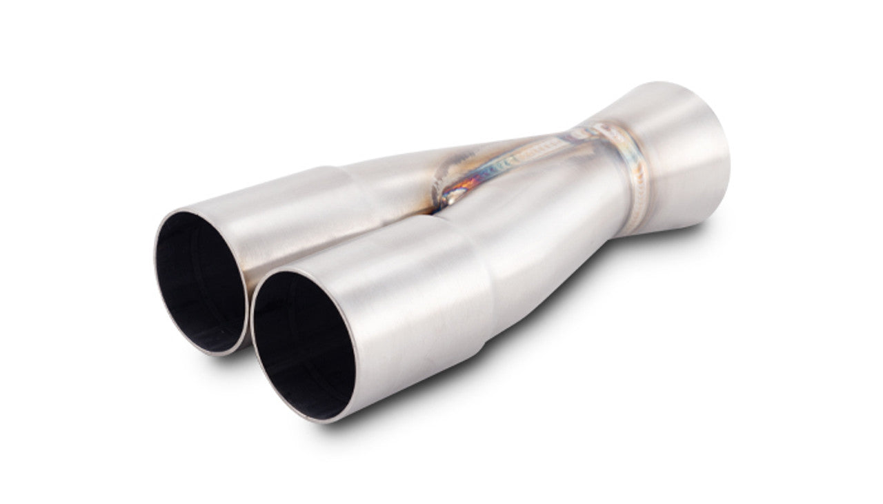 Vibrant Performance Collector - Slip-On - Merge Collector - 2 into 1 - 1.5 in Primary Tubes - 2 in Outlet - Stainless