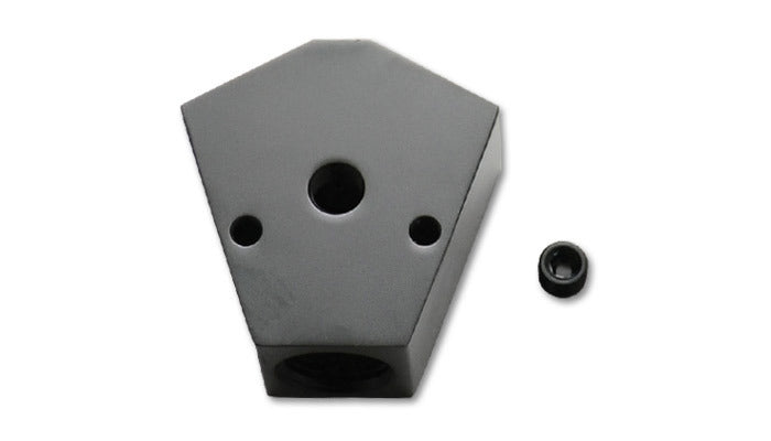 Vibrant Performance Fitting - Y Block - 3/8 in NPT Female Inlet - Dual 3/8 in NPT Female Outlets - 1/8 in NPT Female