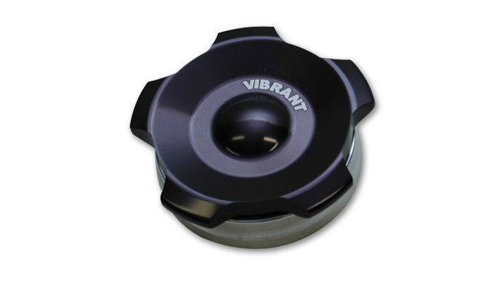 Vibrant Performance Bung and Cap Kit - 2 in Opening - Weld-On - Aluminum Bung - Aluminum Threaded Cap - Black Anodized