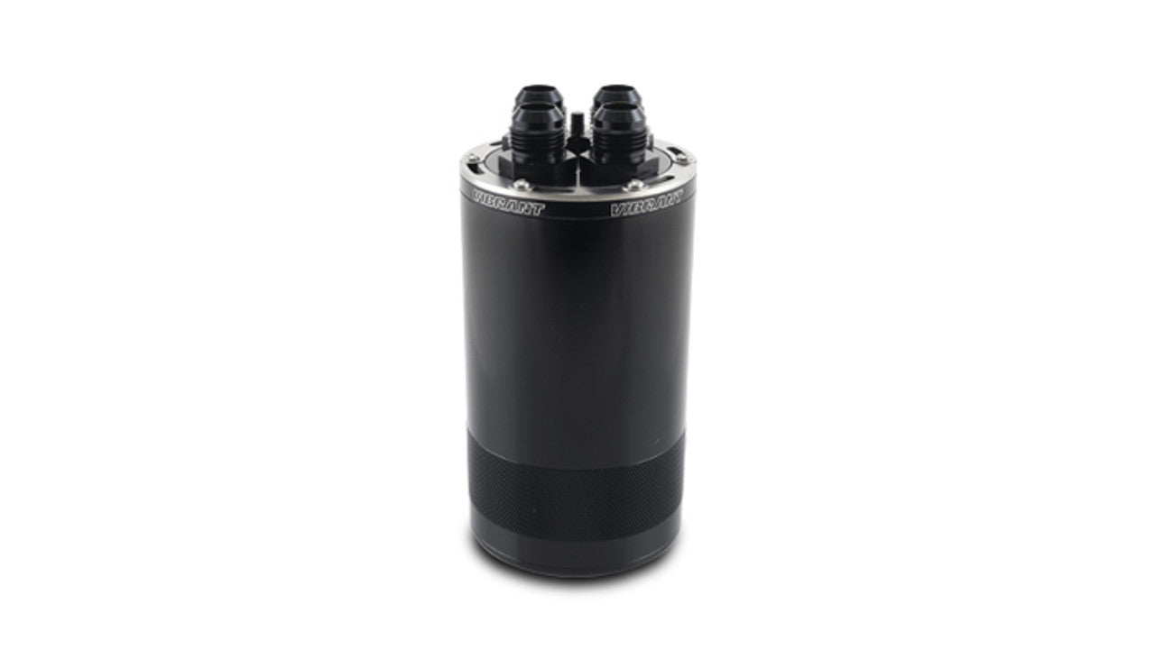 Vibrant Performance Recovery Tank - Gen3 - Closed Loop - 8.25 in Tall - 10 AN Male Inlets / Outlets - Baffled -