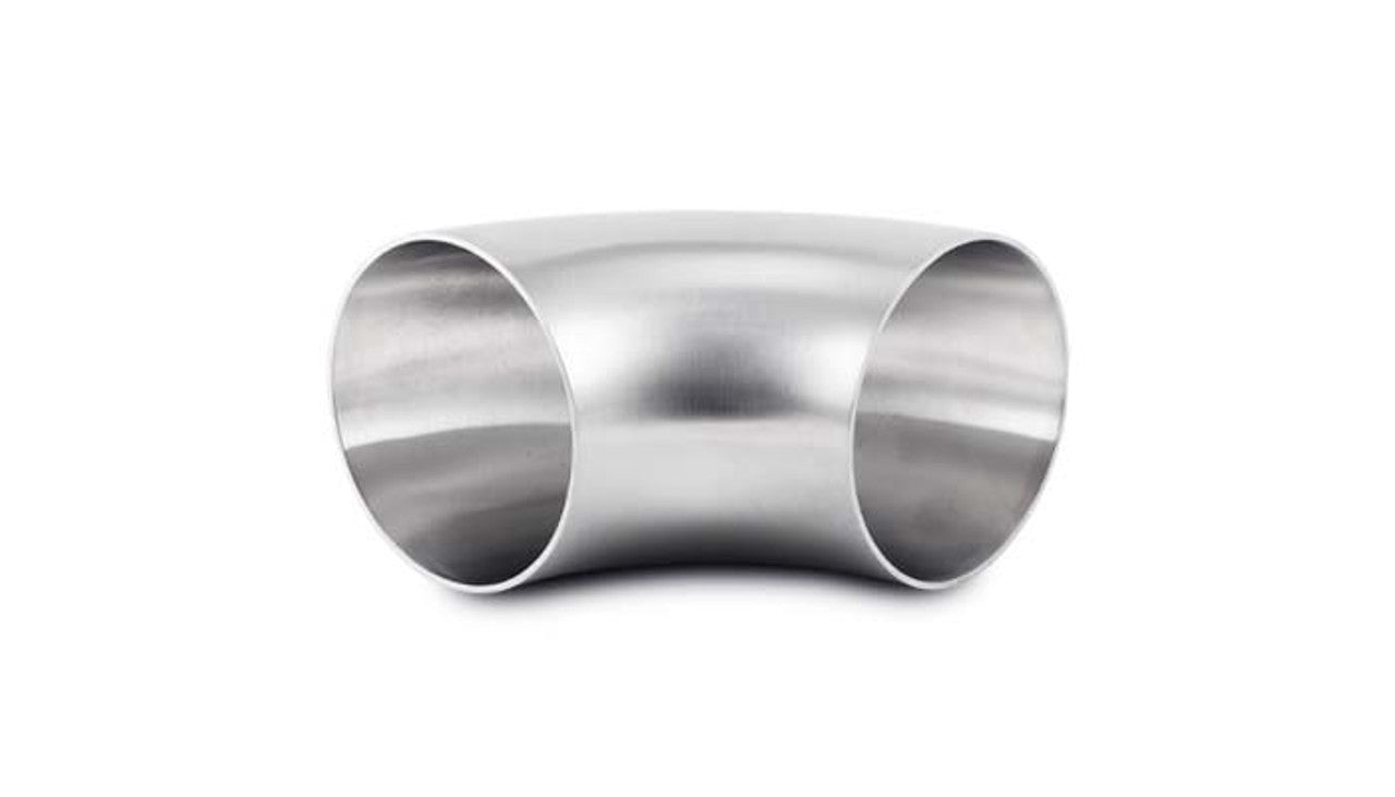 Vibrant Performance Exhaust Bend - 90 Degree - Mandrel - 3 in Diameter - 3 in Radius - 3 in Legs - Stainless - Natural
