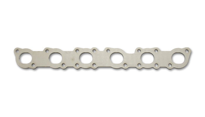 Vibrant Performance Header Flange - 0.375 in Thick - 1.67 x 1.41 in Oval Port - Stainless - Natural - RB25 / RB26 -