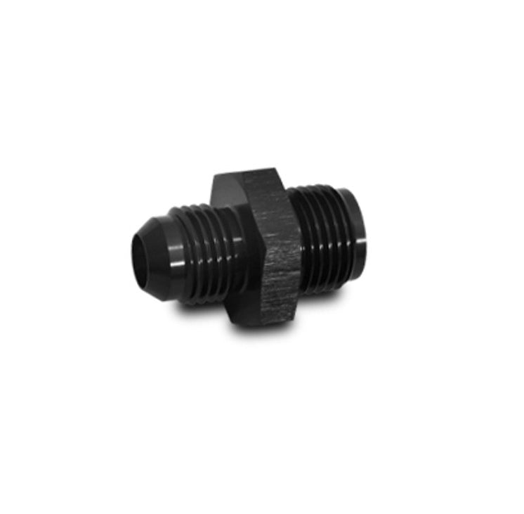 Vibrant Performance Fitting - Adapter - Straight - 6 AN Male to 7/16-24 in Inverted Flare Male - Aluminum - Black