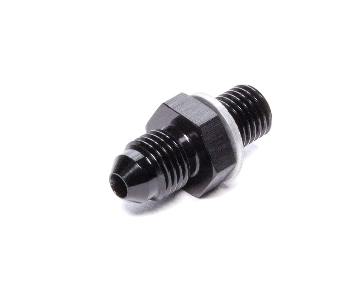 Vibrant Performance Fitting - Adapter - Straight - 4 AN Male to 10 mm x 1.25 Male - Aluminum - Black Anodized - Each