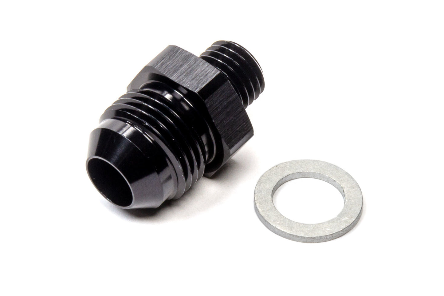 Vibrant Performance Fitting - Adapter - Straight - 8 AN Male to 12 mm x 1.50 Male - Aluminum - Black Anodized - Each