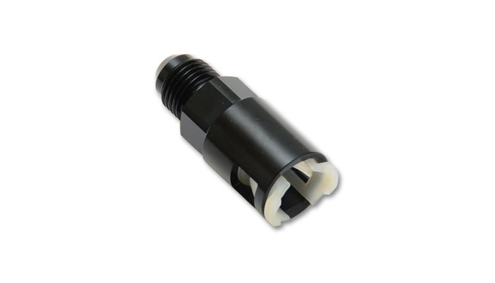 Vibrant Performance Fitting - Adapter - Straight - 6 AN Male to 3/8 in SAE Female Quick Disconnect - Aluminum - Black