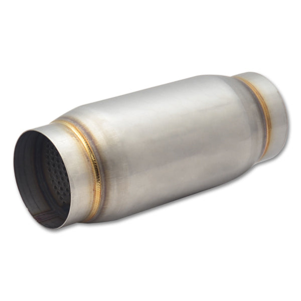Vibrant Performance Muffler - Race - 3 in Center Inlet - 3 in Center Outlet - 3.75 in Diameter Body - 9 in Long -