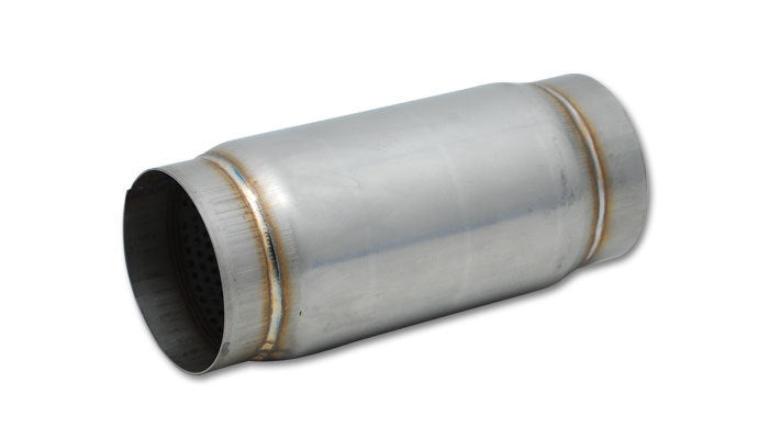 Vibrant Performance Muffler - Race - 3.5 in Center Inlet - 3.5 Center Outlet - 4.125 in Diameter Body - 9 in Long -
